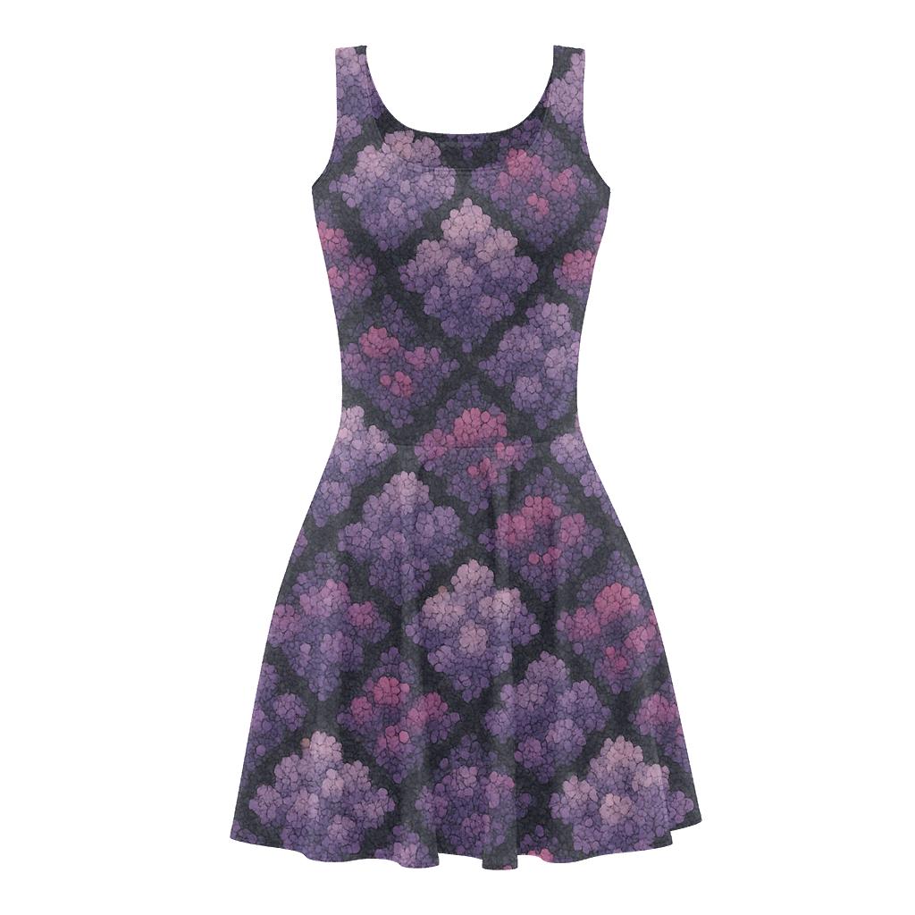 Nebula Grain Micro Mosaic skater dresses for occasions
