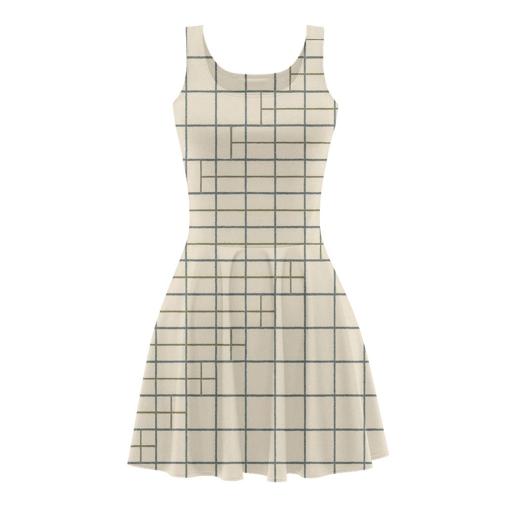 Photon Crosshatch Drift custom skater dresses
