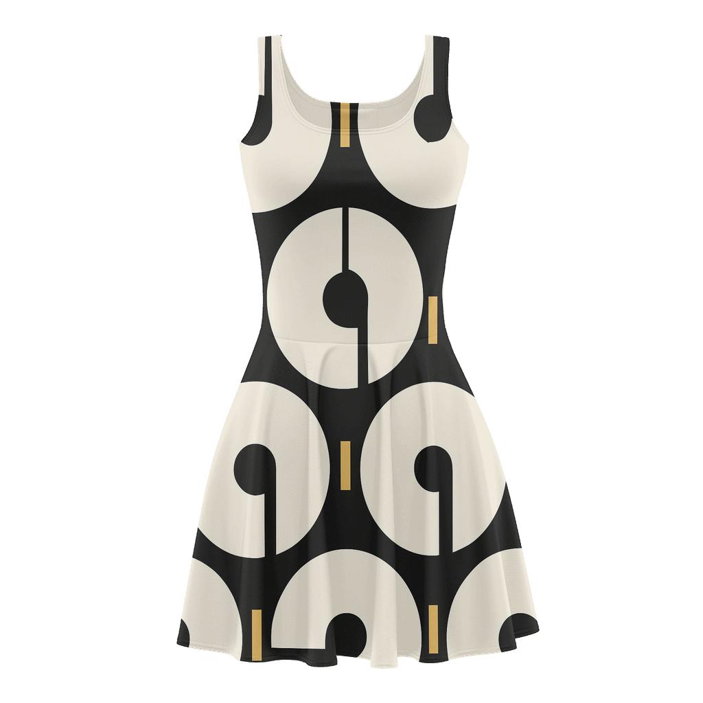 Eclipse Tile Notch Repeat stylish a-line skater dresses