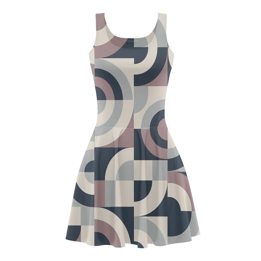 Spiral Arm Band Matrix comfortable stretch skater dresses