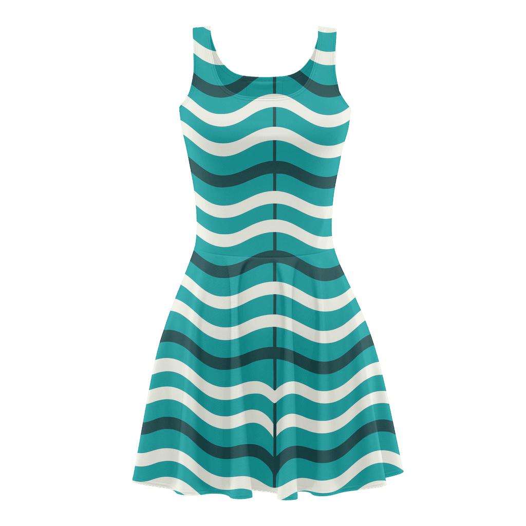 Tidal Wave Line Pack trendy mini skater dresses