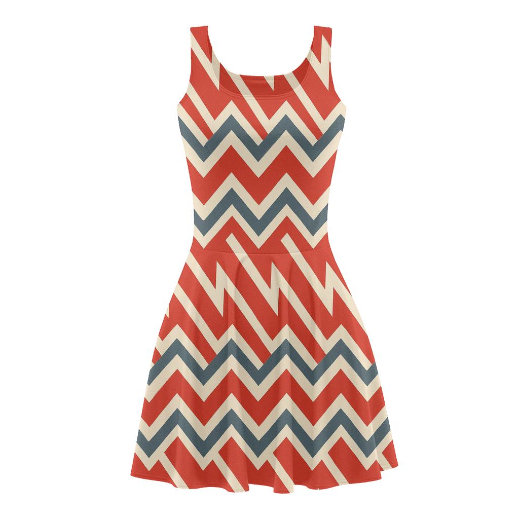 Solar Flare Zigzag Registers skater dresses for occasions