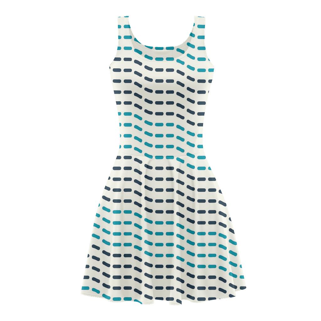 Binary Lattice Ripple skater dresses for occasions
