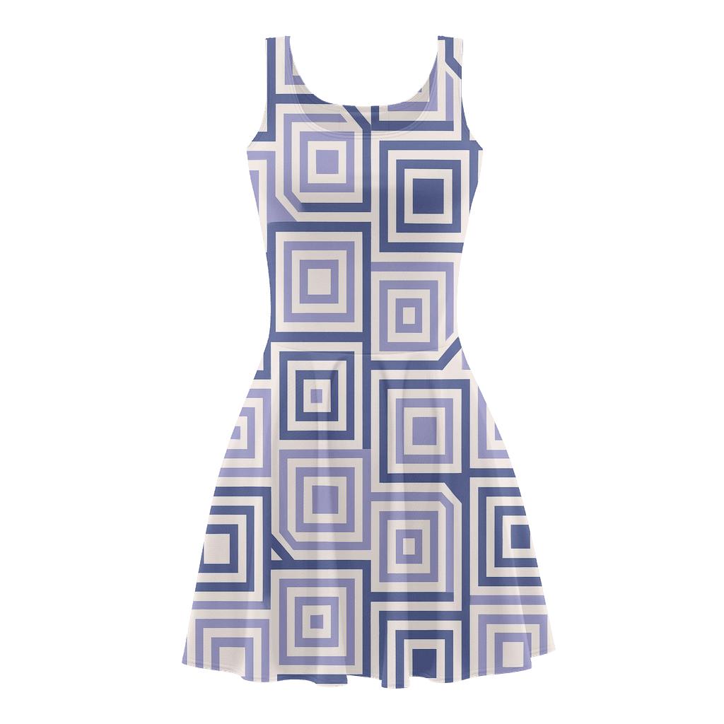 Nested Square Orbit Registers designer pattern skater dresses