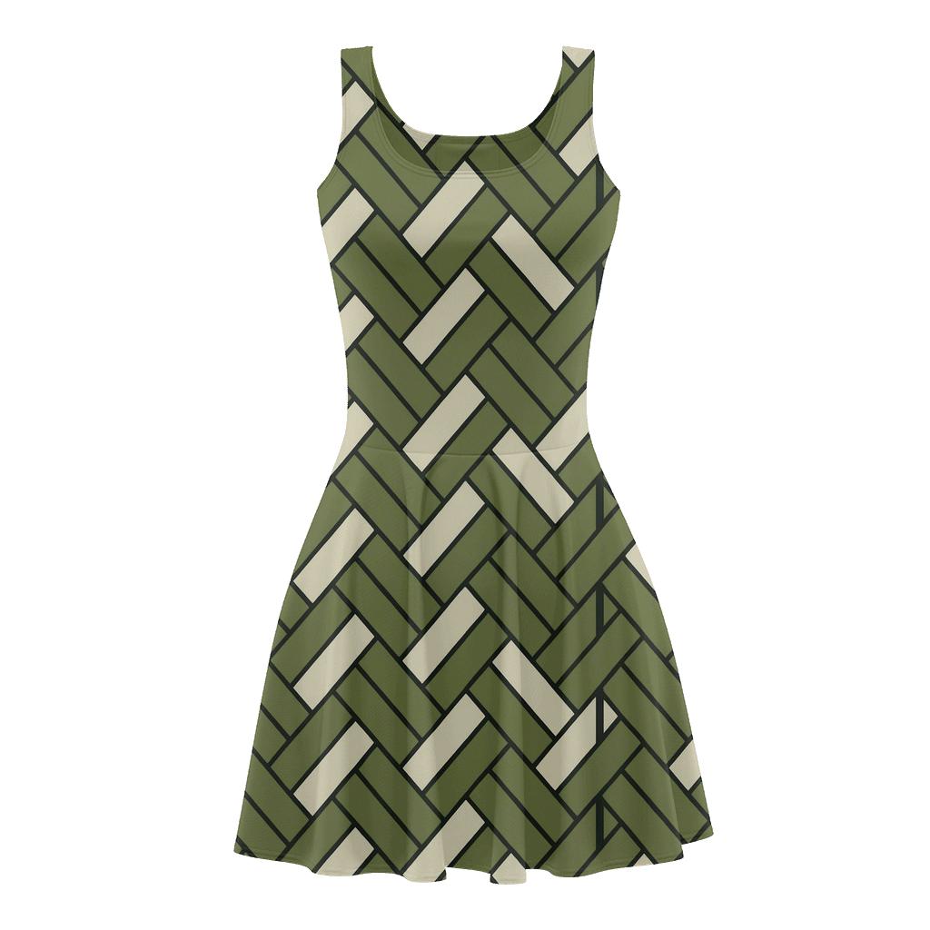 Herringbone Step Index unique custom skater dresses