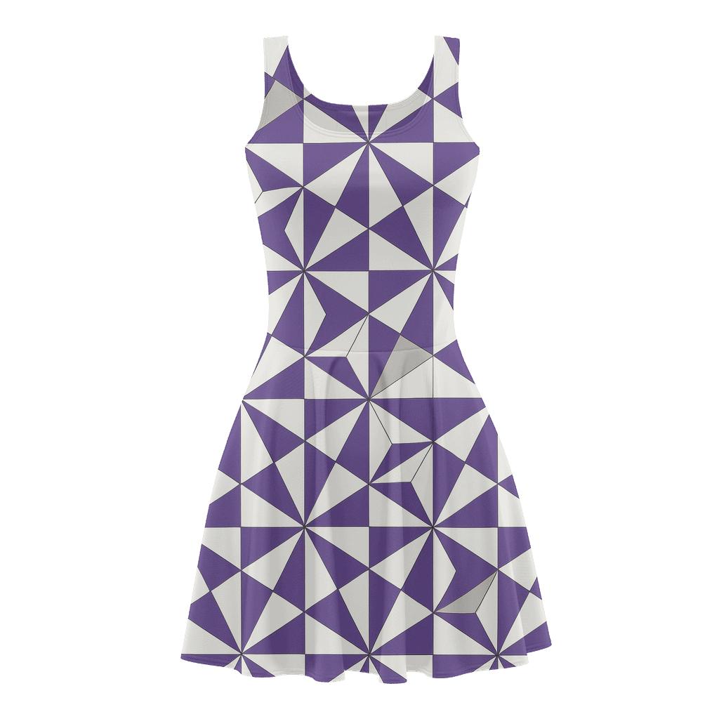 Triangular Pinwheel Tessellation stylish a-line skater dresses