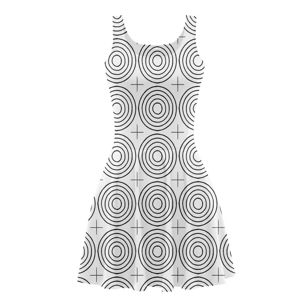 Concentric Ring Track Registers floral print skater dresses