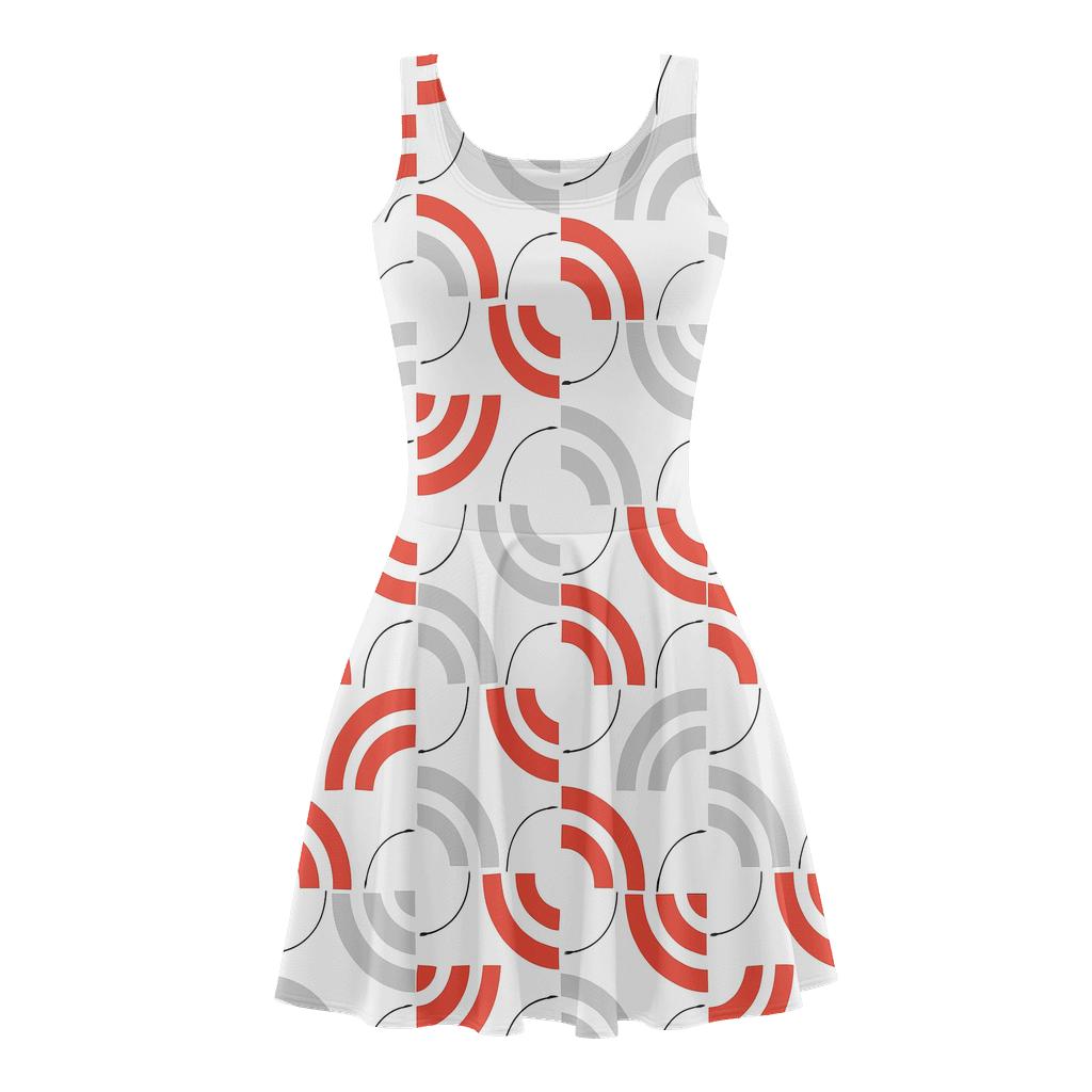 Arc Segment Radar Bloom trendy mini skater dresses