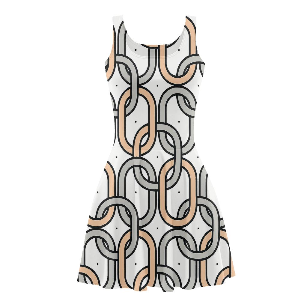 Nested Oval Chain Links custom skater dresses