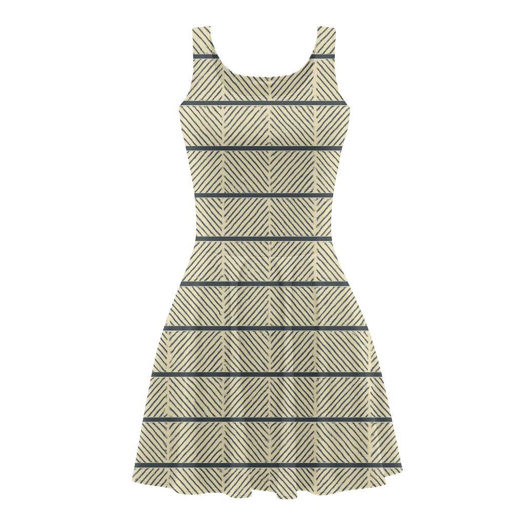 Crosshatch Density Gradient Bands custom skater dresses