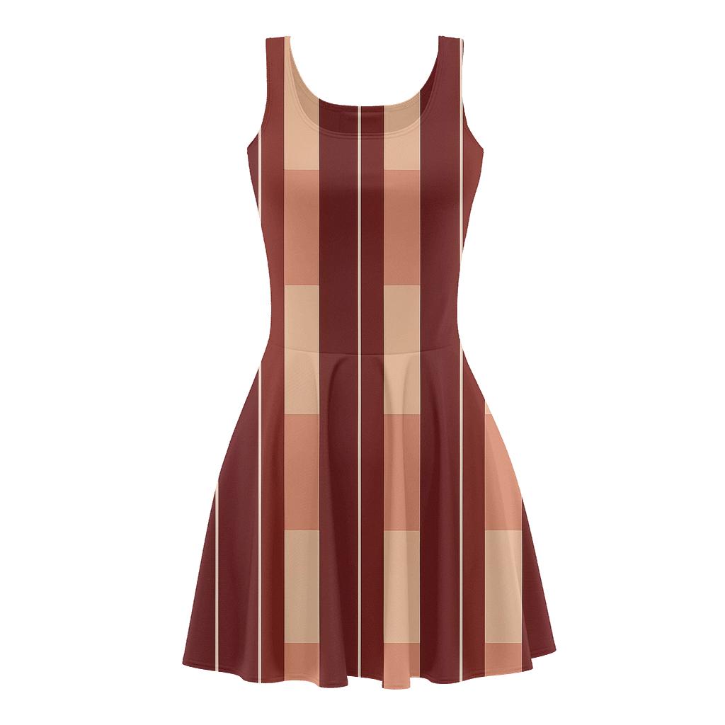 Split Stripe Resonance Field skater dresses for occasions