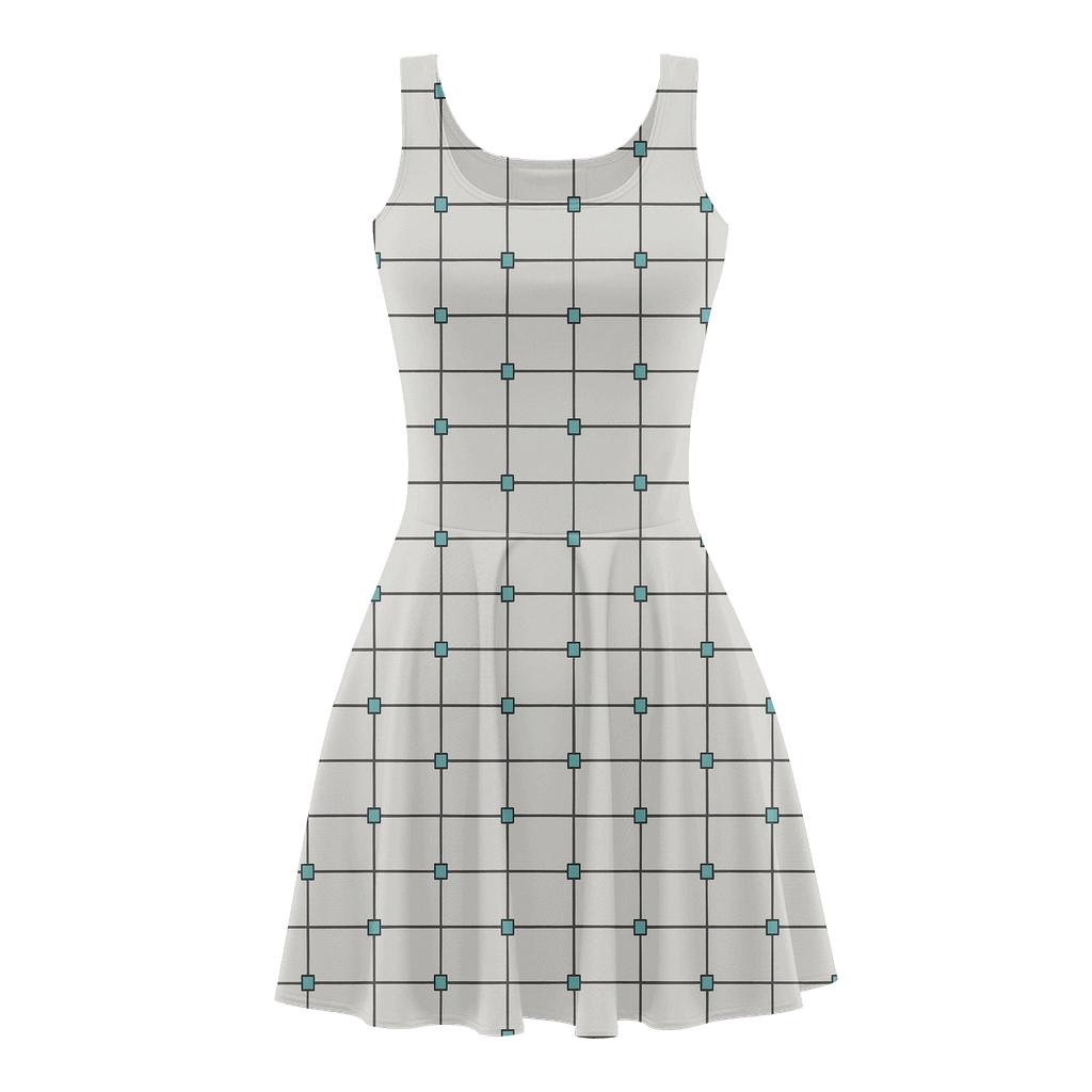 Pinned Grid Drift Tiles custom skater dresses