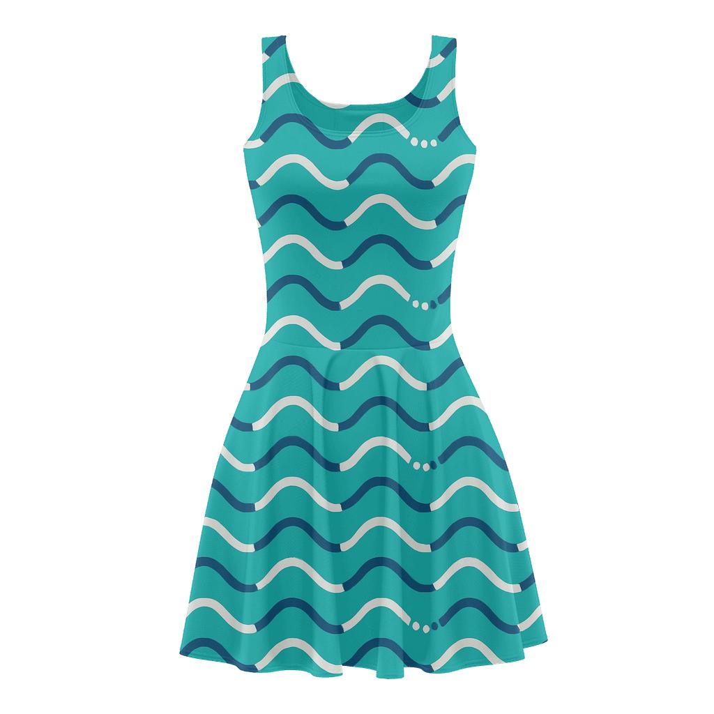 Wave Line Pack Rhythm trendy mini skater dresses