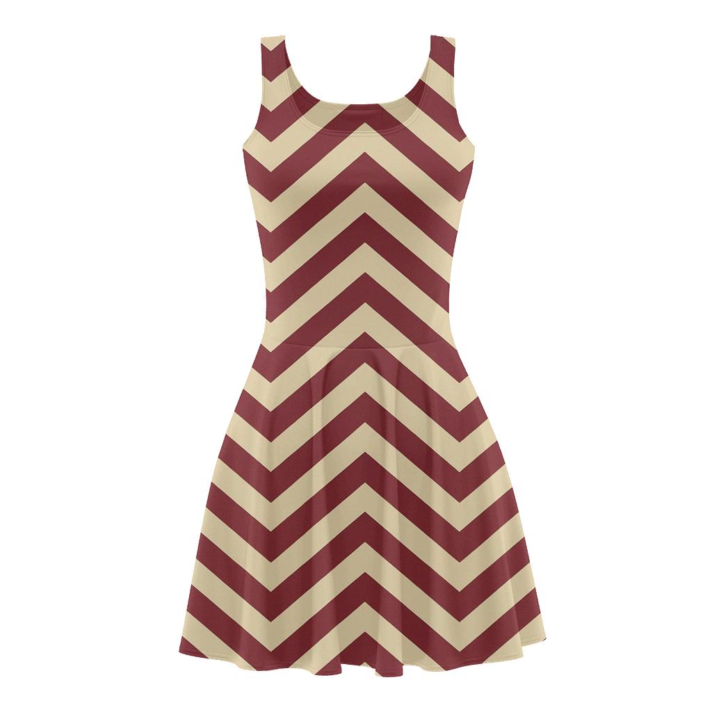 Chevron Step Harmonics skater dresses for occasions