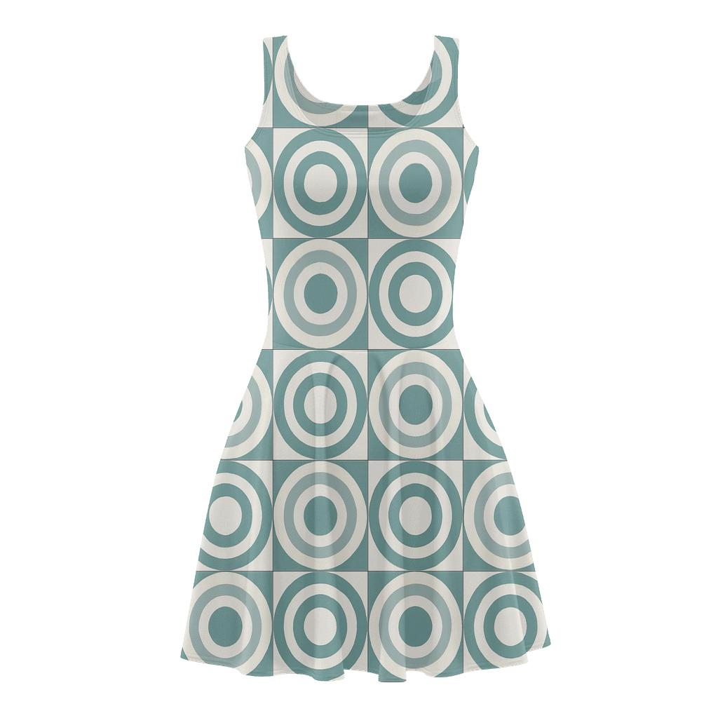 Concentric Track Registers designer pattern skater dresses