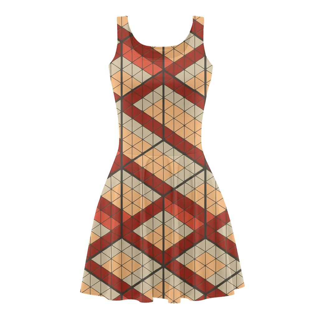 Triangle Shard Mosaic custom skater dresses