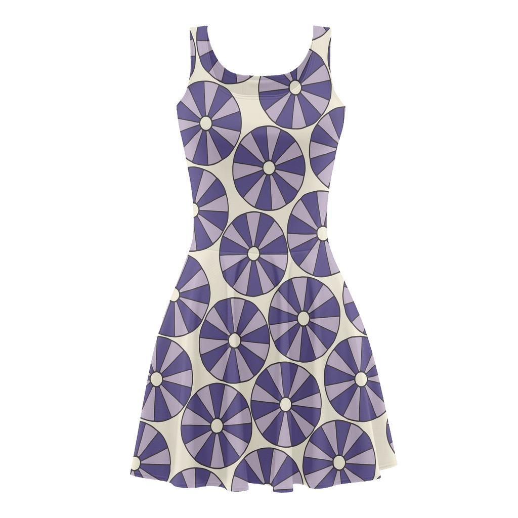 Radial Segment Rosette Grid custom skater dresses