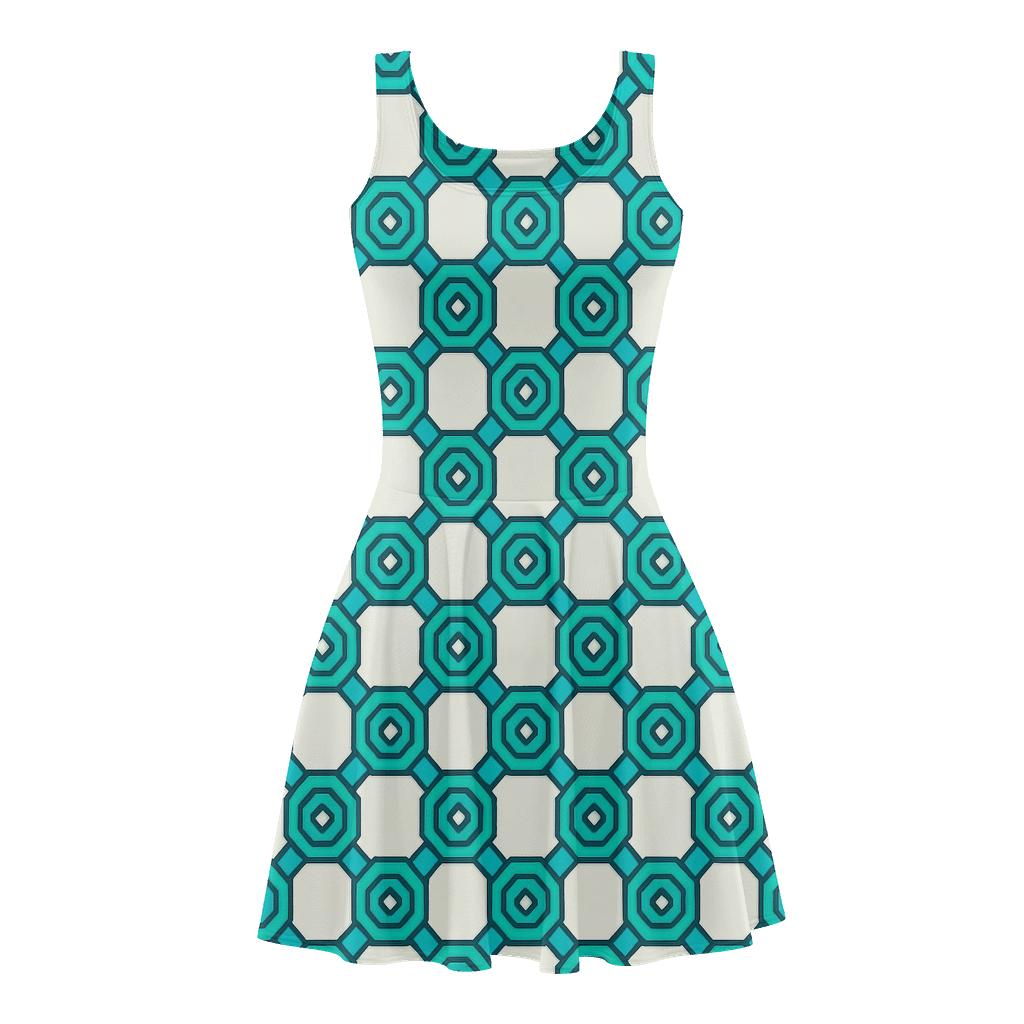 Polygon Knot Loop Matrix stylish a-line skater dresses