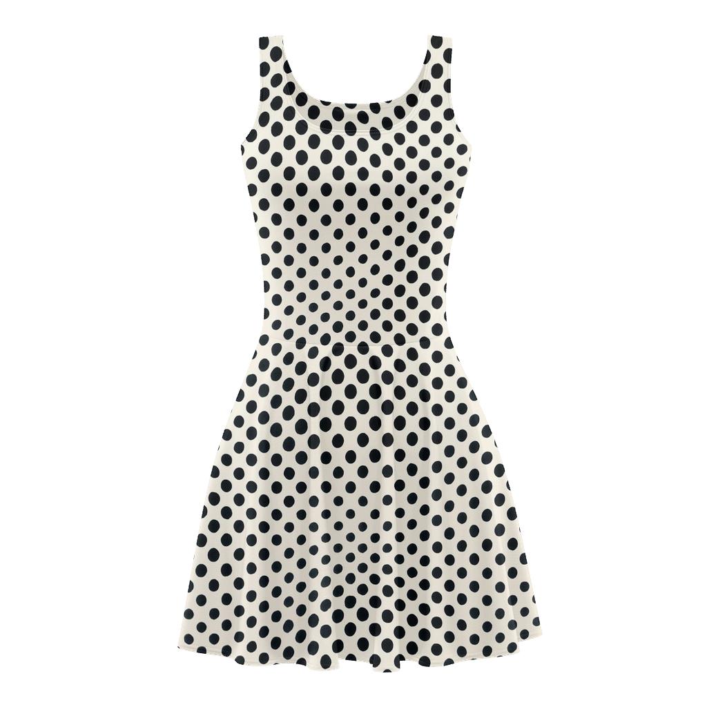 Moire Dot Lattice Drift personalized fit skater dresses