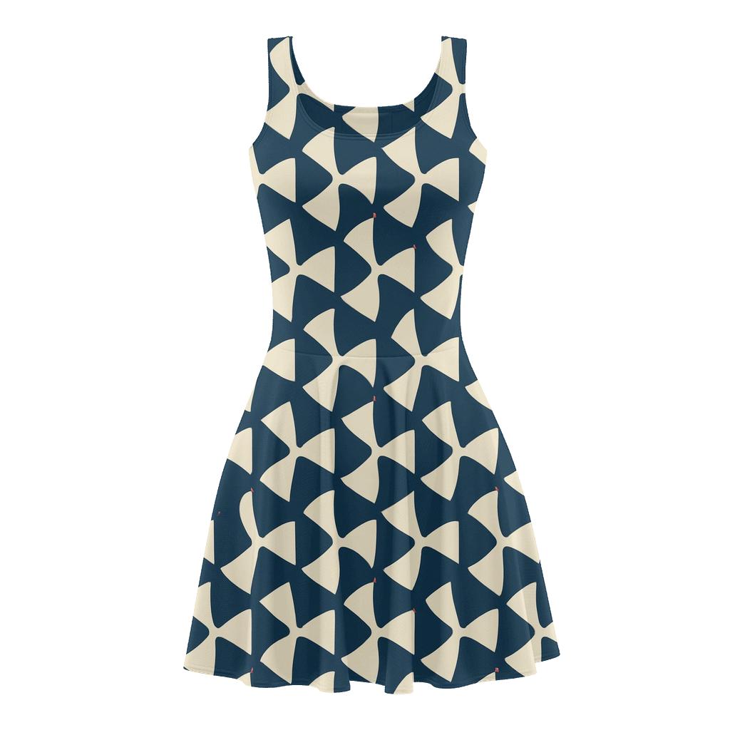 Hex Pinwheel Microtessellation designer pattern skater dresses