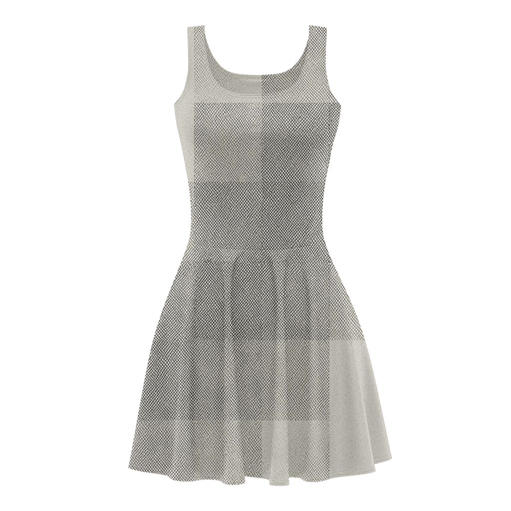 Micro Crosshatch Density Gradient comfortable stretch skater dresses