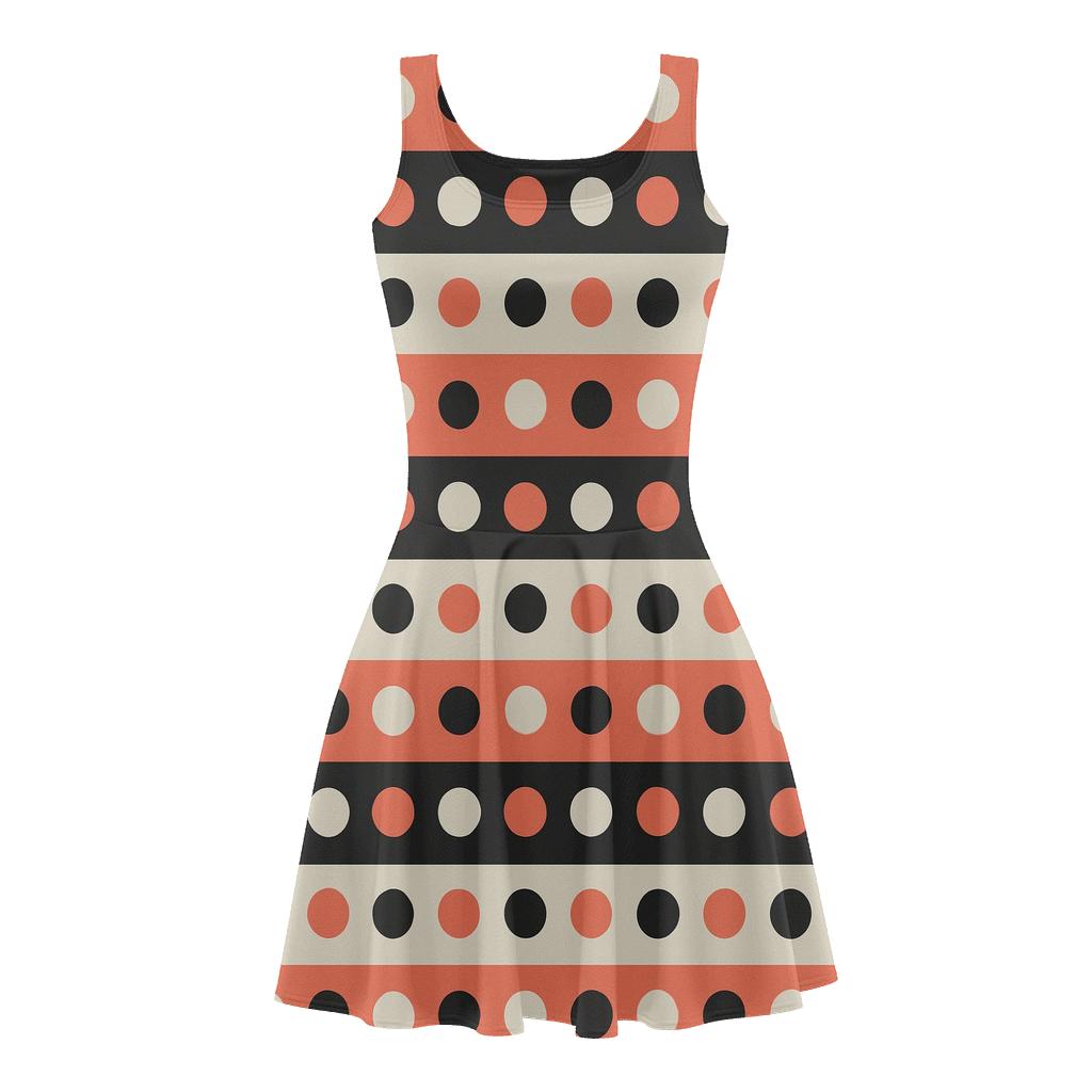 Dot Stripe Phase Relay designer pattern skater dresses