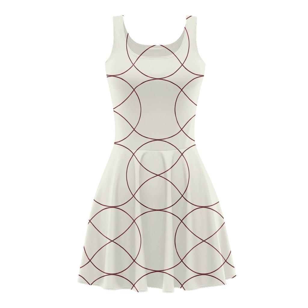 Oval Chain Interference trendy mini skater dresses