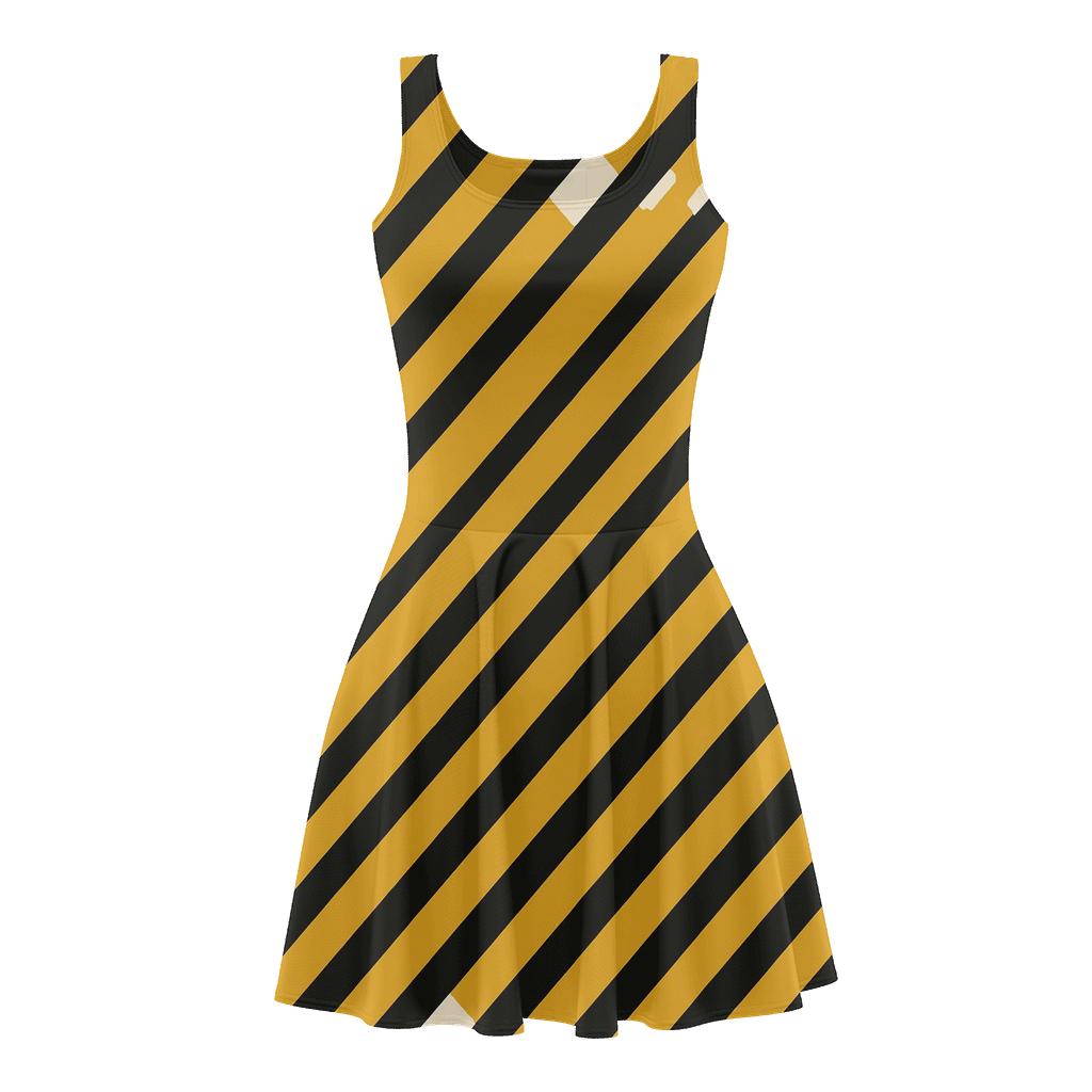 Diagonal Bar Code Drift trendy mini skater dresses