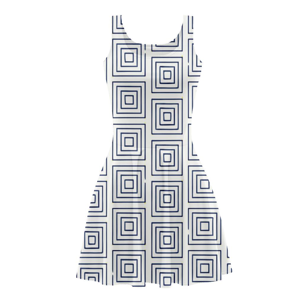 Concentric Square Beat Rings skater dresses for occasions