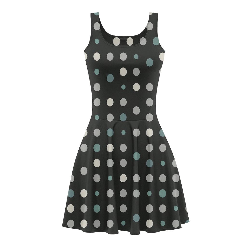 Pinned Starfield Dot Drift comfortable stretch skater dresses