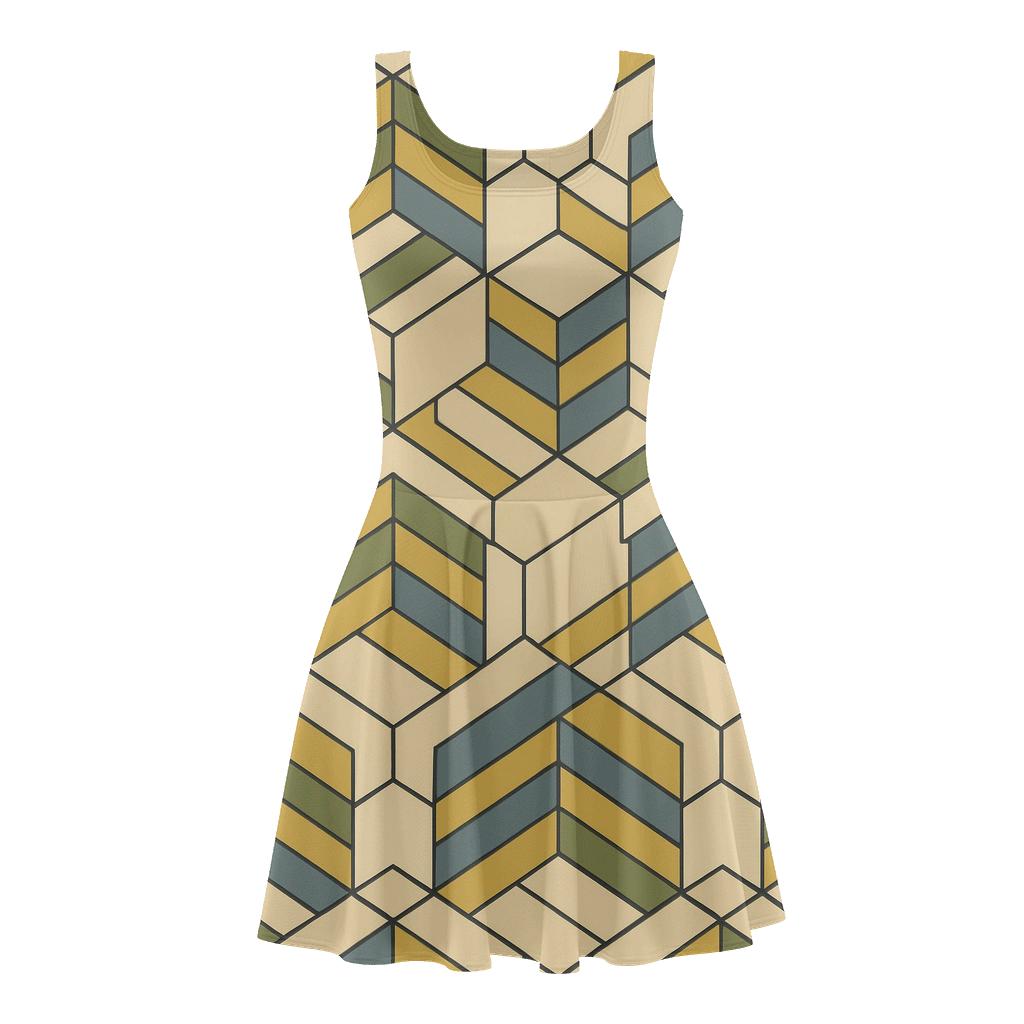 Hex Flux Interlock trendy mini skater dresses