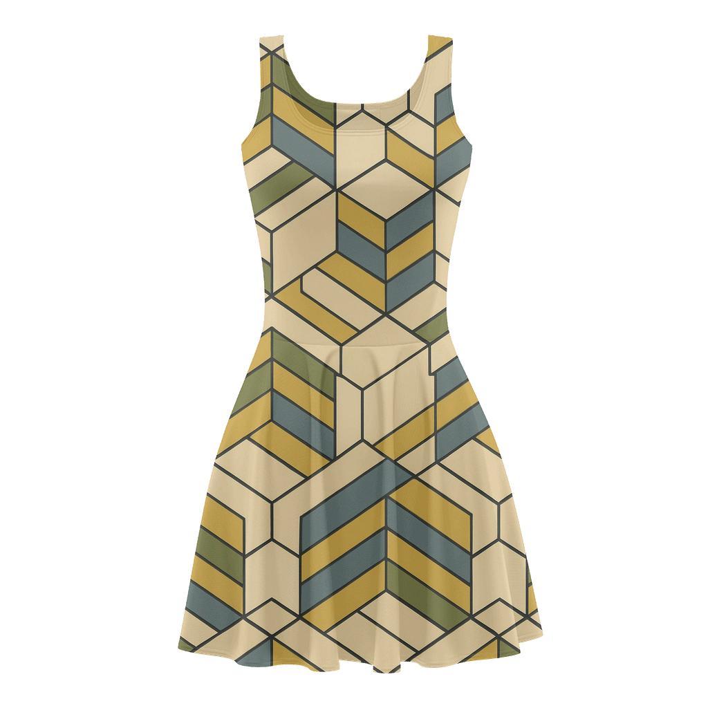 Hex Flux Interlock trendy mini skater dresses