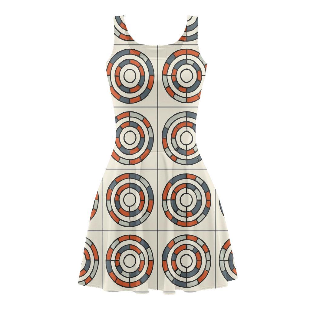 Concentric Track Registers comfortable stretch skater dresses