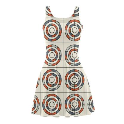Concentric Track Registers comfortable stretch skater dresses
