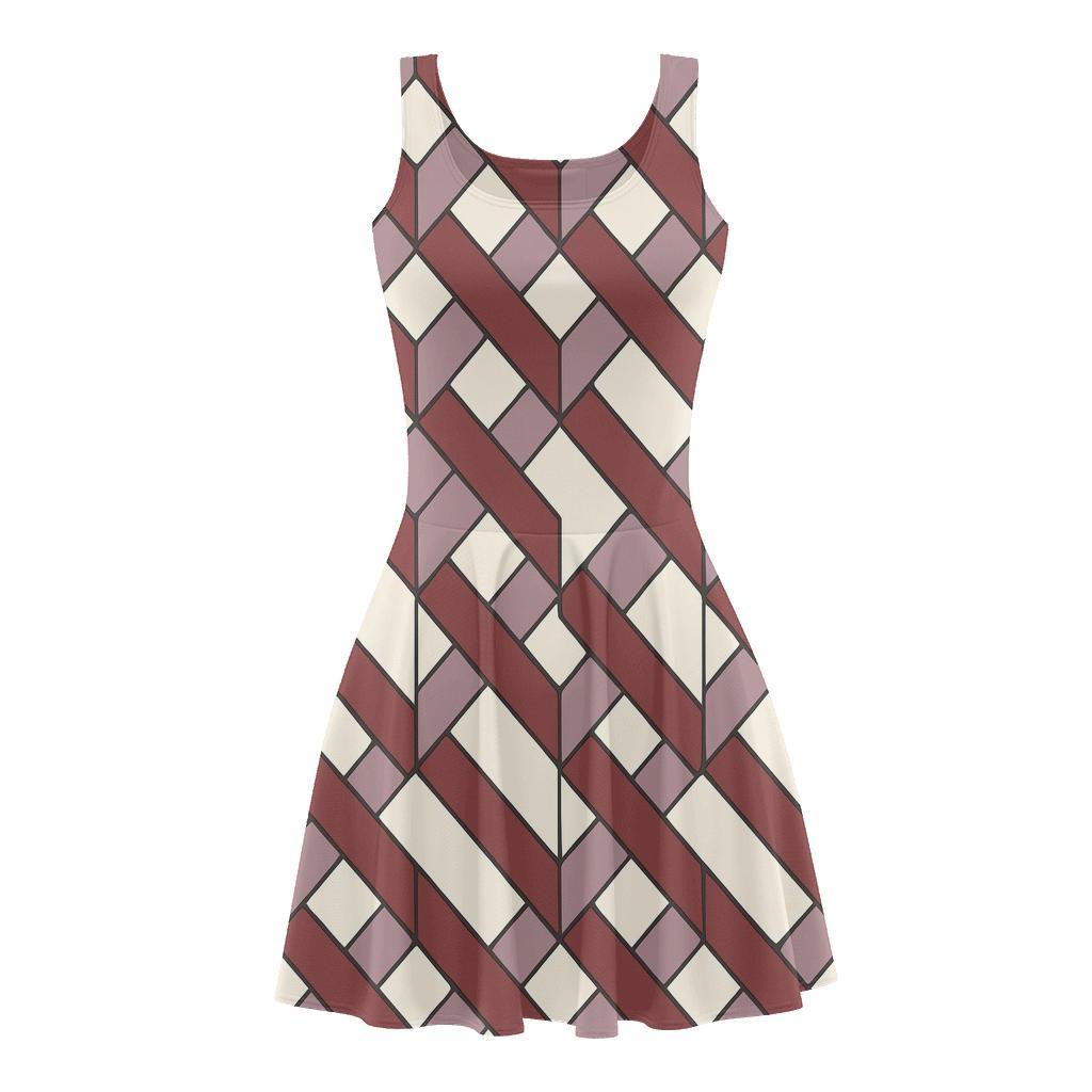Ribbon Matrix Braid Grid custom skater dresses