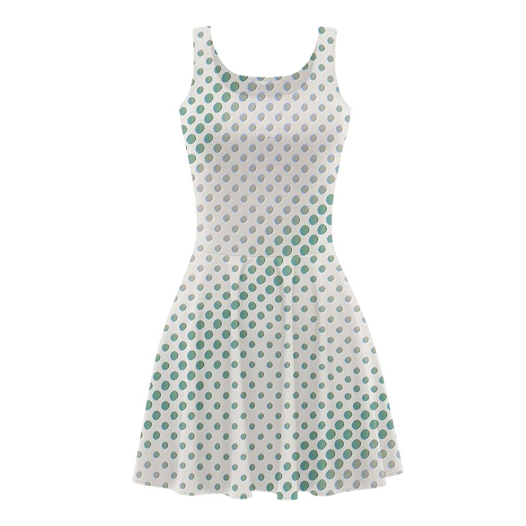 Micro Dot Moire Weft skater dresses for occasions