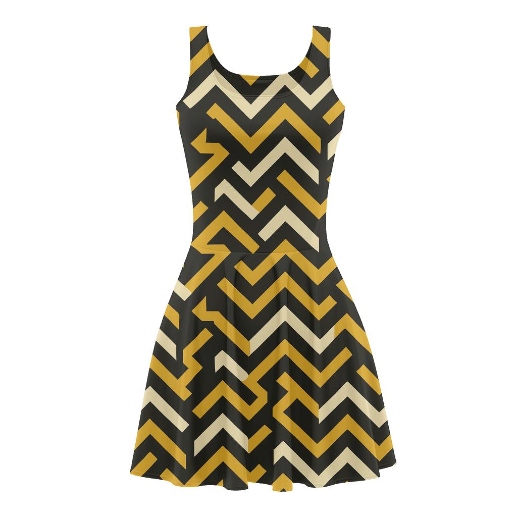 Chevron Stair Syncopation custom skater dresses