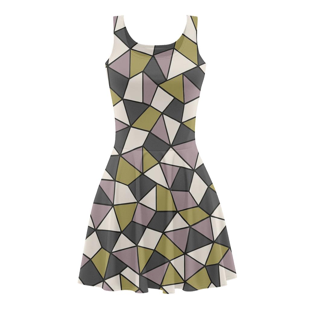 Polygon Shard Register stylish a-line skater dresses