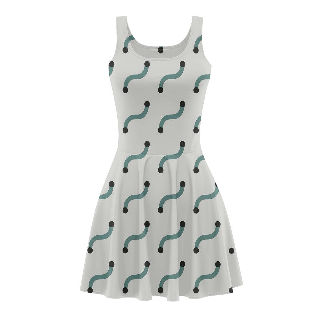 Pinned Grid Drift Ribbons unique custom skater dresses