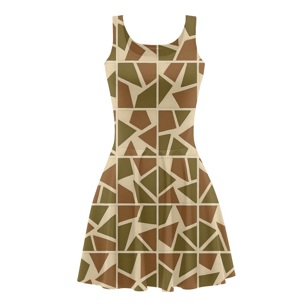 Fractured Tile Shard Register designer pattern skater dresses