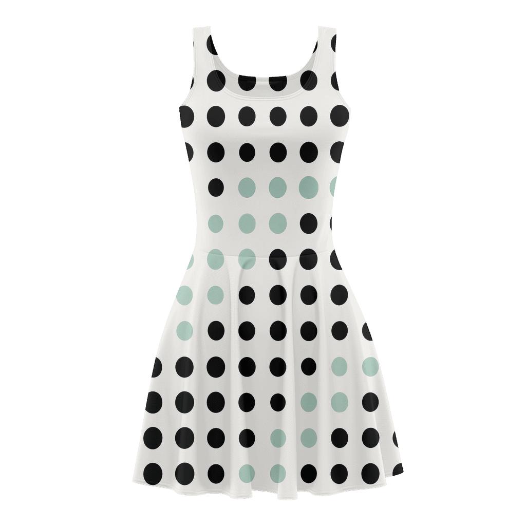 Dot Field Interference Bands trendy mini skater dresses