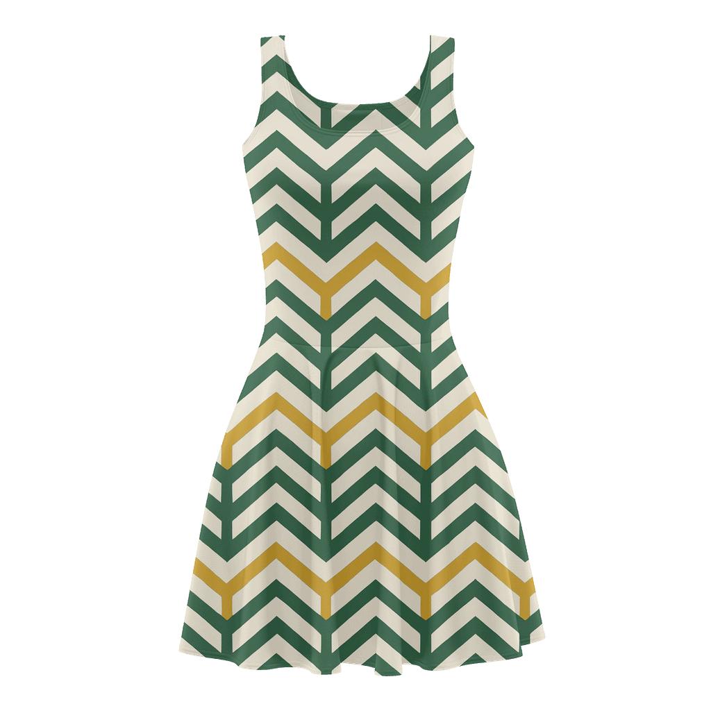 Chevron Phase Ladder trendy mini skater dresses