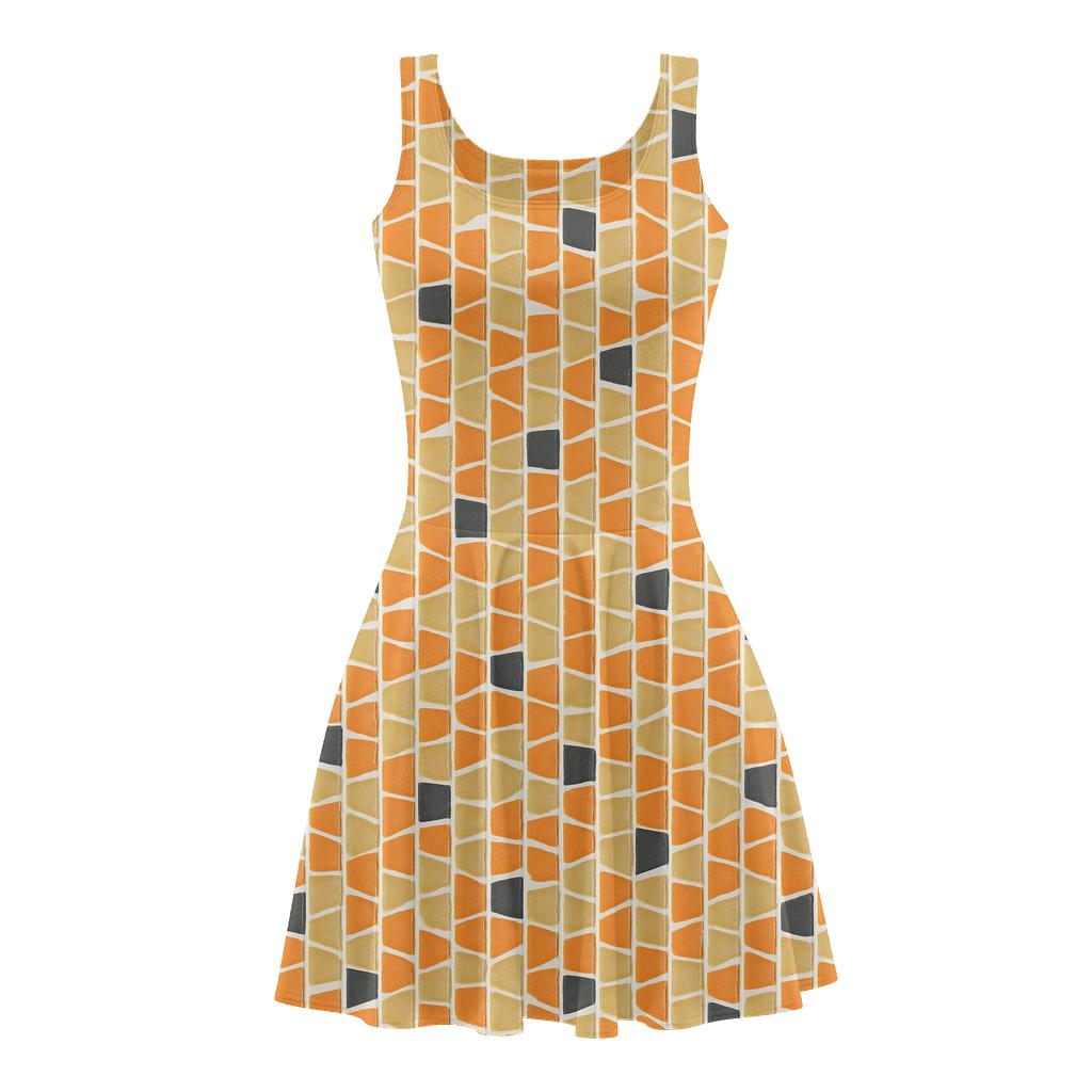 Fragment Shard Mosaic Striping custom skater dresses