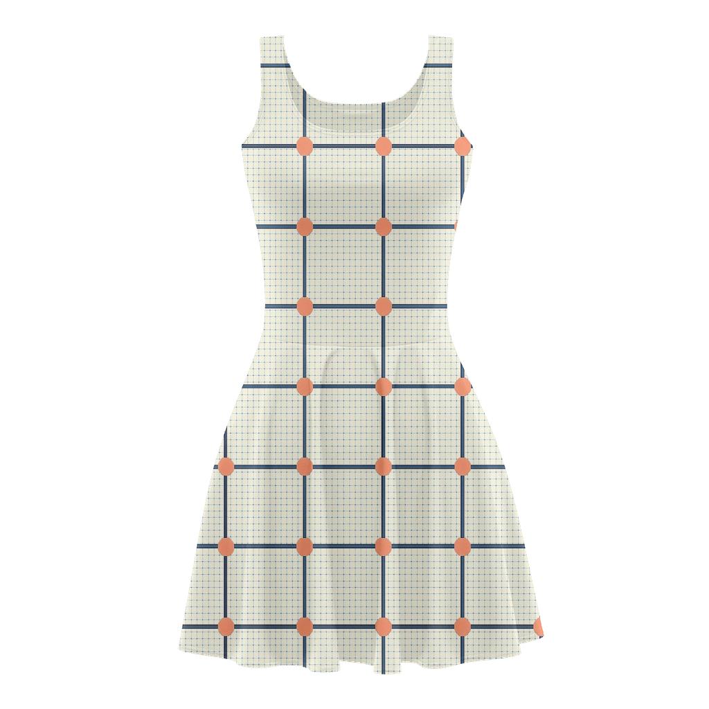 Offset Lattice Pulse unique custom skater dresses