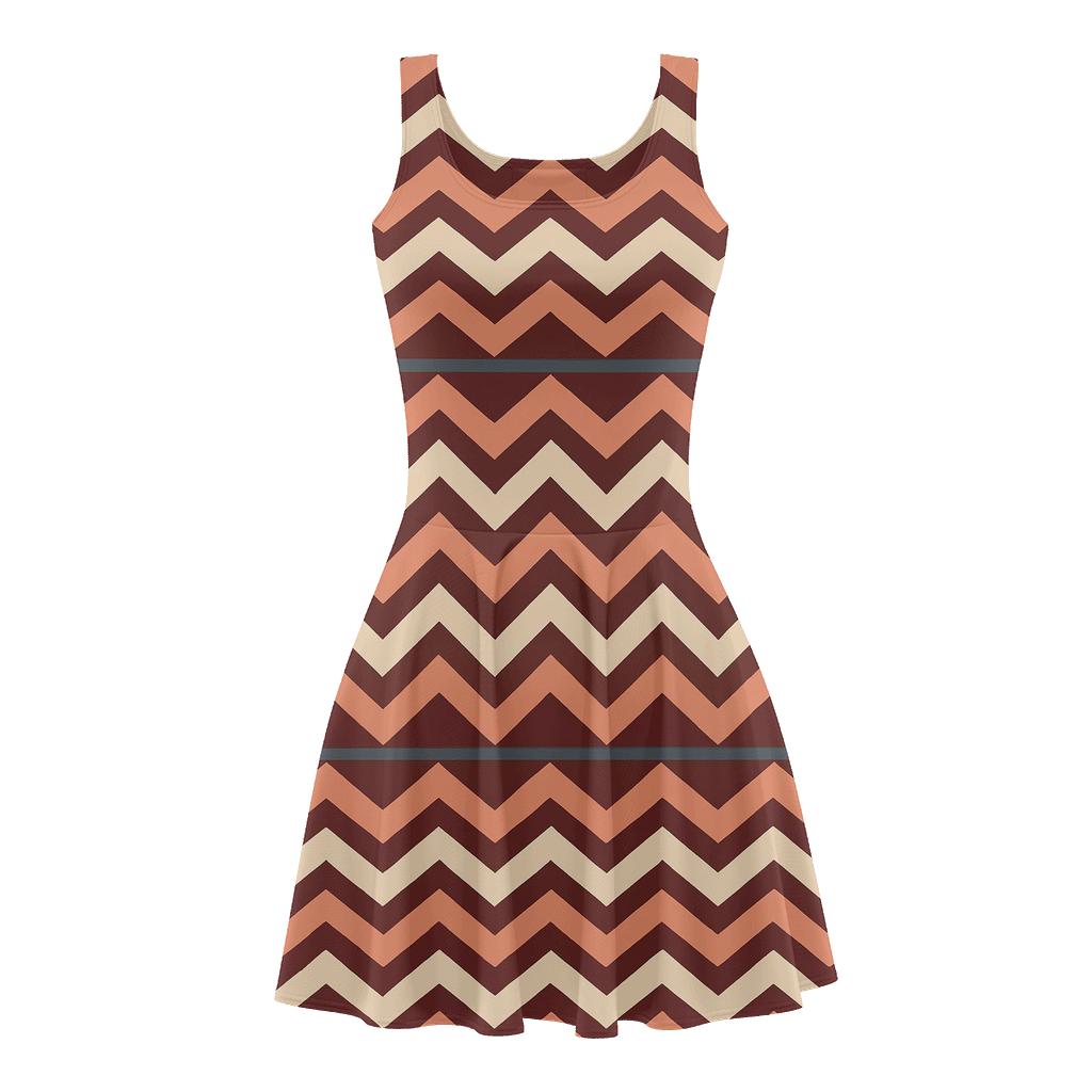 Banded Zigzag Register unique custom skater dresses