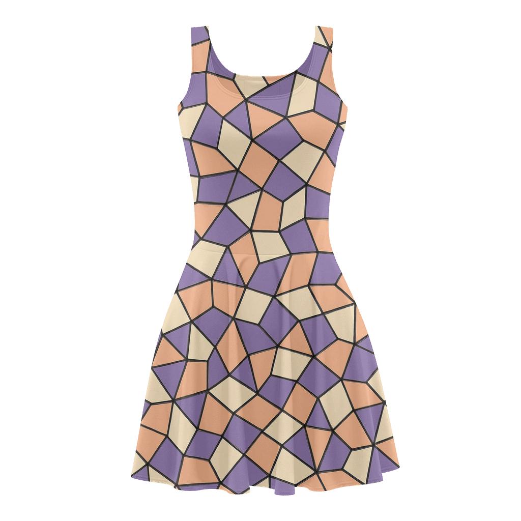 Angled Polygon Tessera Shuffle stylish a-line skater dresses