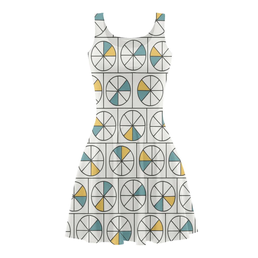 Radial Segment Relay Tiles personalized fit skater dresses