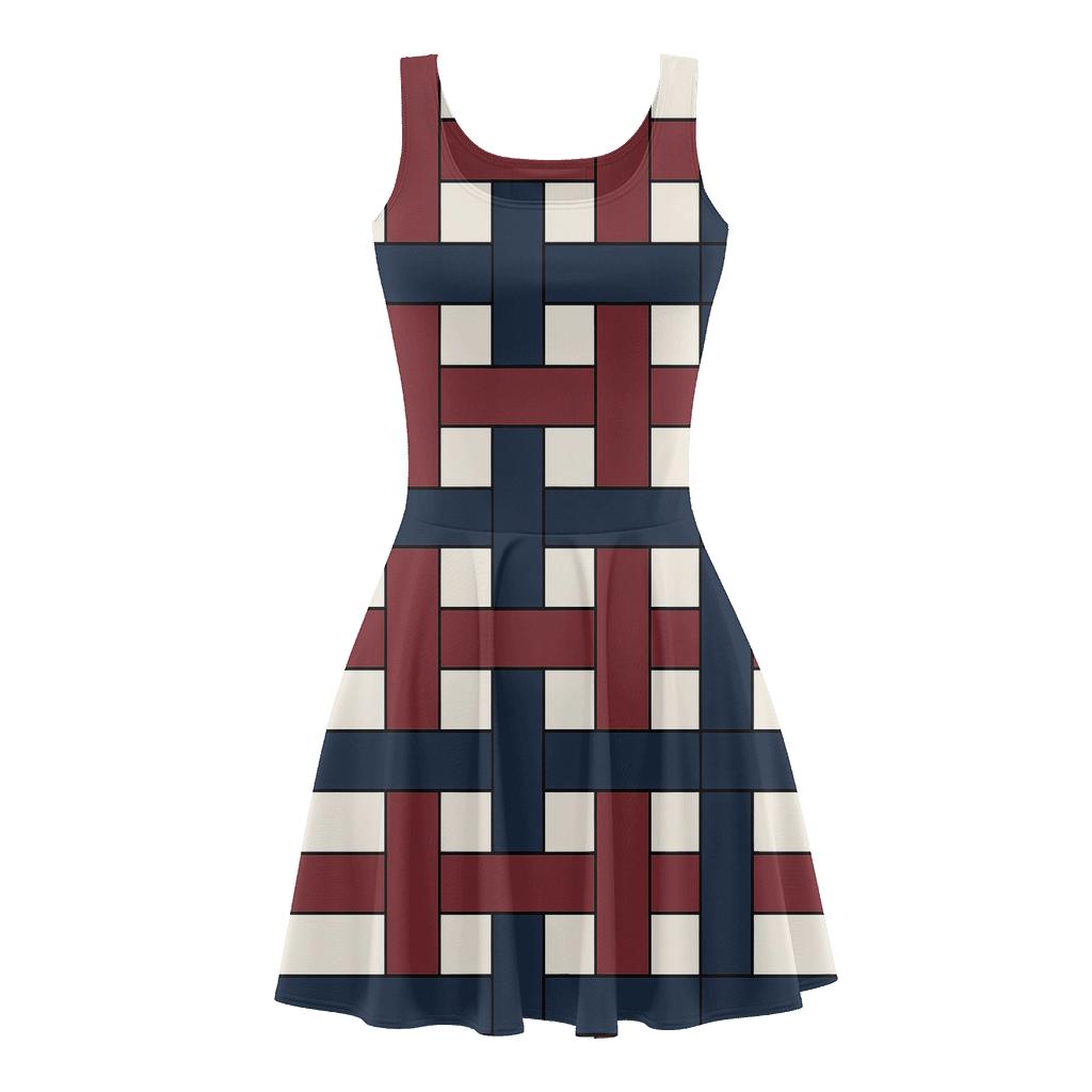 Interlaced Ribbon Matrix Flat unique custom skater dresses
