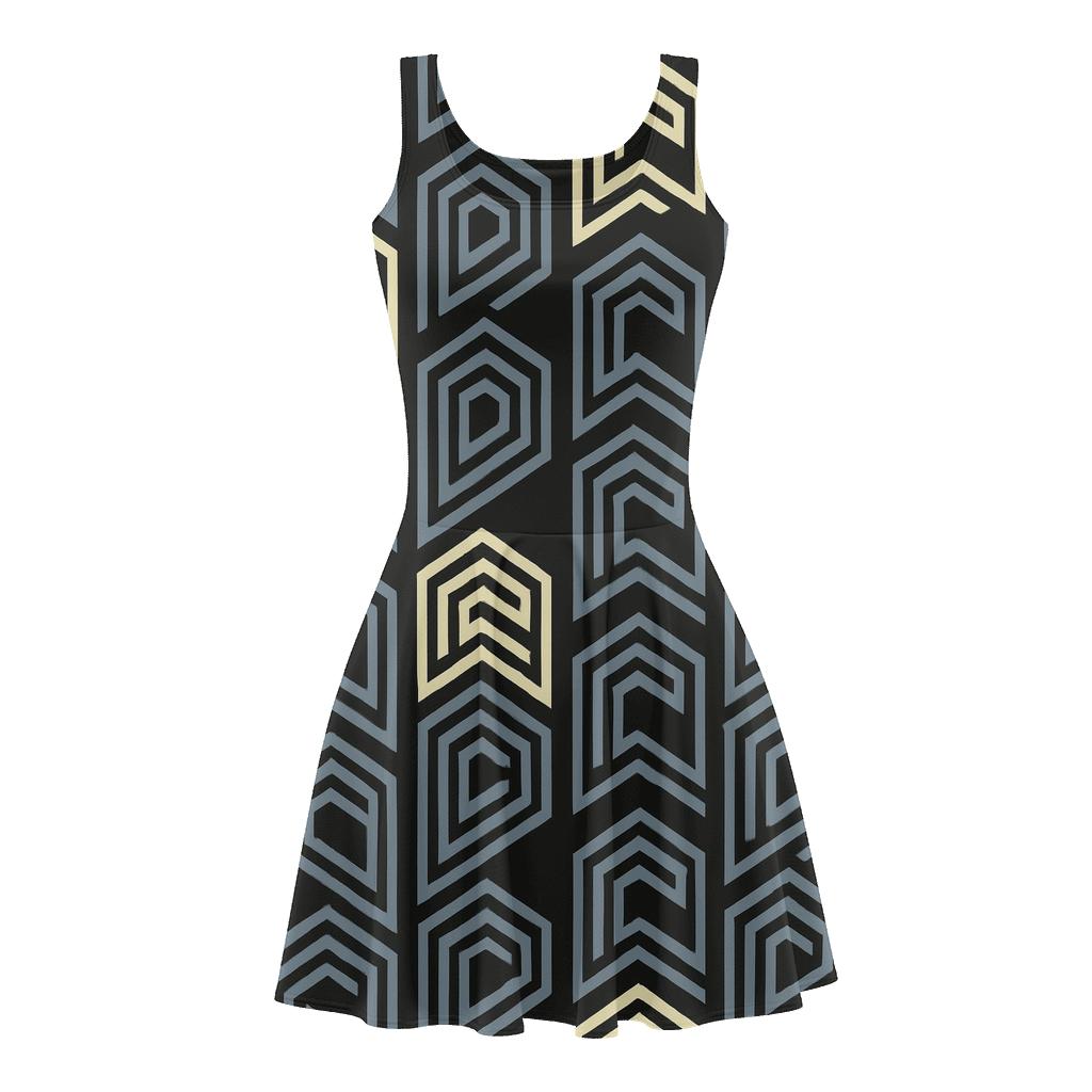 Nested Angle Prism Steps skater dresses for occasions