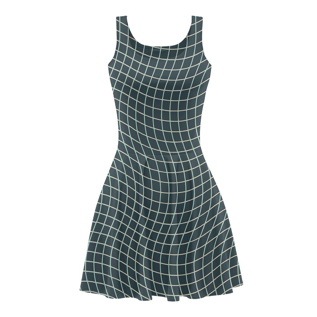 Moire Lattice Pulse custom skater dresses
